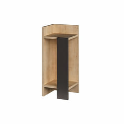 Woody Fashion Elos left Table de nuit / chevet Anthracite, Chêne