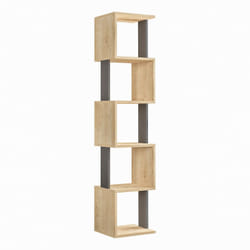 Woody Fashion Piri Étagère Autonome Tableau à particules Anthracite, Bois