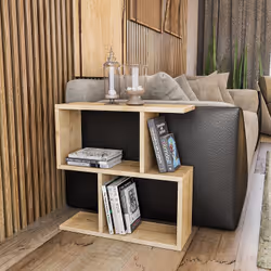 Kalune Design Life Étagère Autonome Tableau à particules Chêne