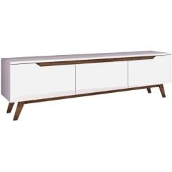 Hanah Home Meuble TV blanc et noyer Carl