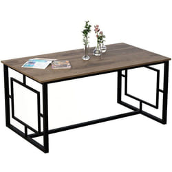 Table à manger - ALIN - Rectangulaire - 4 personnes - 160 x 76 x 90 cm - Noyer / Noir