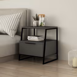 Woody Fashion 855DTE3513 Table de nuit et table de chevet 1 tiroir(s) Anthracite