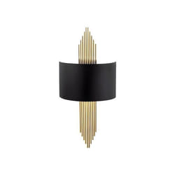 Applique art déco en métal noir et doré - L. 22 x H. 75 cm - SANGARIUS