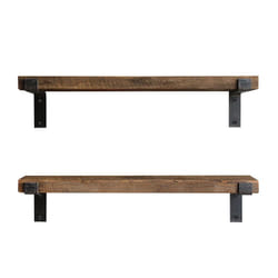Skye Decor LAM004 Tablette flottante Mural Bois Acier, Bois