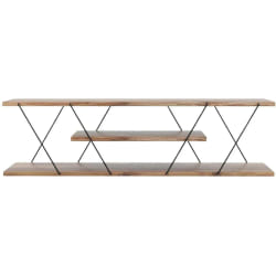 VENTE-UNIQUE Meuble TV DELORY - Naturel et Noir