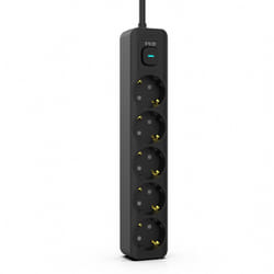 Inca IPW-44SY protection surtension Noir 5 sortie(s) CA 230 V 1,5 m