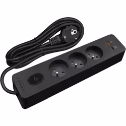 Pourquoi choisir une multiprise SELDUR G3FH22S, 3 prises type E + interrupteur, USB A+C, charge rapide, noir, câble 2m ? Les ...