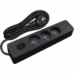 Pourquoi choisir une multiprise SELDUR G3FH52S, 3 prises type E + interrupteur, USB A+C, charge rapide, noir, câble 5m ? Les ...