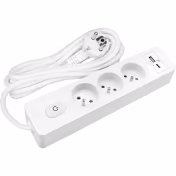 Pourquoi choisir une multiprise SELDUR G3FU22B, 3 prises type E + interrupteur, USB A+C, standard 2.4A, blanc, câble 2 m ? Le ...