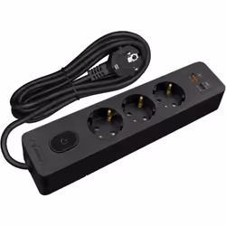 Pourquoi choisir une multiprise SELDUR G3TH12S, 3 prises type F + interrupteur, USB A+C, charge rapide, noir, câble 1.5 m ? L ...