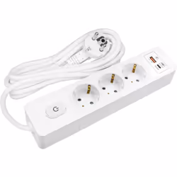 Pourquoi choisir une multiprise SELDUR G3TH22B, 3 prises type F + interrupteur, USB A+C, charge rapide, blanc, câble 2 m ? Le ...