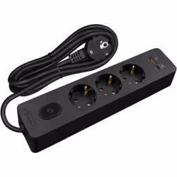 Pourquoi choisir une multiprise SELDUR G3TH32S, 3 prises type F + interrupteur, USB A+C, charge rapide, noir, câble 3m ? Les  ...