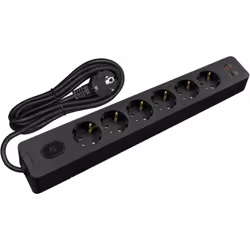 Pourquoi choisir une multiprise SELDUR G6TH52S, 6 prises type F + interrupteur, USB A+C, charge rapide, noir, câble 5m ? Les  ...