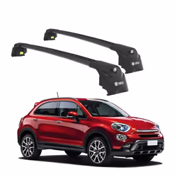Barres de Toit TURTLE AIR-2 FIAT 500 X 2014 2015 2016 2017 2018 2019 2020 2021 2022 2023 2024 (SUV) Noir