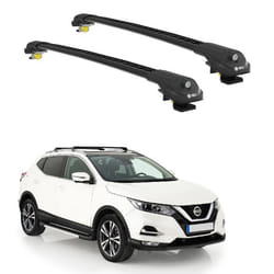 Barres de Toit TURTLE AIR-1 NISSAN QASHQAI J11 2014 2015 2016 2017 2018 2019 2020 (SUV) Noir