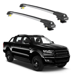 Barres de Toit TURTLE AIR-1 FORD RANGER T6-P375/PX 2011 2012 2013 2014 2015 2016 2017 2018 2019 2020 2021 2022 (DOUBLE CAB) Argent