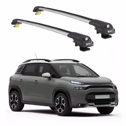 Barres de Toit TURTLE AIR-1 CITROEN C3 AIRCROSS 2018 2019 2020 2021 2022 2023 2024 (SUV) Argent