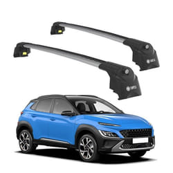 Barres de Toit TURTLE AIR-2 HYUNDAI KONA ALL 2017 2018 2019 2020 2021 2022 2023 2024 (SUV) Argent