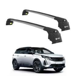 Barres de Toit TURTLE AIR-2 PEUGEOT 5008 T87 2017 2018 2019 2020 2021 2022 2023 2024 (SUV) Argent