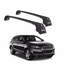 Barres de Toit TURTLE AIR-2 AUDI Q7 4L 2006 2007 2008 2009 2010 2011 2012 2013 2014 2015 (SUV) Noir