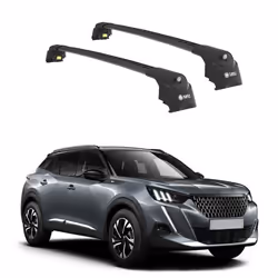 Barres de Toit TURTLE AIR-2 PEUGEOT 2008 ALL 2020 2021 2022 2023 2024 (SUV) Noir