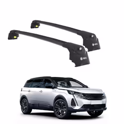 Barres de Toit TURTLE AIR-2 PEUGEOT 5008 T87 2017 2018 2019 2020 2021 2022 2023 2024 (SUV) Noir