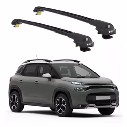 Barres de Toit TURTLE AIR-1 CITROEN C3 AIRCROSS 2018 2019 2020 2021 2022 2023 2024 (SUV) Noir