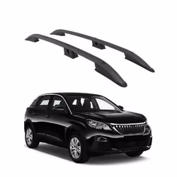 Rails de Toit Barres Set Cross Rail TURTLE CROWN pour PEUGEOT 3008 ALL 2017 2018 2019 2020 2021 2022 2023 2024 (SUV) Noir