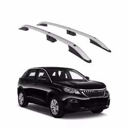 Rails de Toit Barres Set Cross Rail TURTLE CROWN pour PEUGEOT 3008 ALL 2017 2018 2019 2020 2021 2022 2023 2024 (SUV) Argent