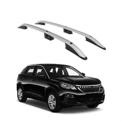 Rails de Toit Barres Set Cross Rail TURTLE CROWN pour PEUGEOT 3008 ALL 2017 2018 2019 2020 2021 2022 2023 2024 (SUV) Argent