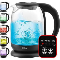 Zilan Bouilloire en verre à écran numérique et LED1.7lt5 réglages de température2200W