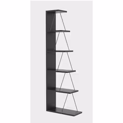 Woody Fashion 854KLN3609, Etagère modulable, Autonome, Métal, Tableau à particules, Anthracite, Universel, 5 étagères