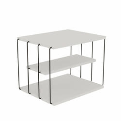 Woody Fashion 854KLN2814 Table de nuit et table de chevet Noir, Blanc
