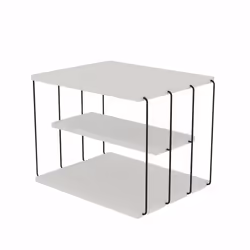 Woody Fashion 854KLN2814 Table de nuit et table de chevet Noir, Blanc