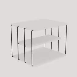 Woody Fashion 854KLN2814 Table de nuit et table de chevet Noir, Blanc