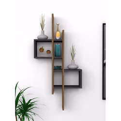 Woody Fashion 495SSE1110 étagères Tablette flottante Mural Tableau à particules Anthracite, Chêne