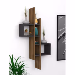 Woody Fashion 495SSE1110 étagères Tablette flottante Mural Tableau à particules Anthracite, Chêne