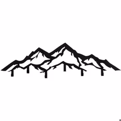 Patère en métal Montagnes