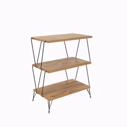 Woody Fashion 854KLN4320 étagères Etagère modulable Autonome Tableau à particules Noir, Pin