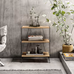 Woody Fashion 854KLN4320 étagères Etagère modulable Autonome Tableau à particules Noir, Pin