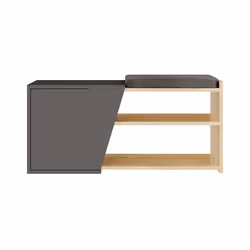 Woody Fashion 855DTE4406 Organisateur pour chaussures Ouvert Anthracite, Chêne