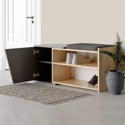 Woody Fashion 855DTE4406 Organisateur pour chaussures Ouvert Anthracite, Chêne