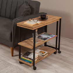 Woody Fashion 863SPH2828, Bout de canapé, Forme rectangulaire, 4 pieds, Pliable, Bois