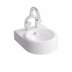 Lavabo Liquid 40 cm 2 trous avec trop-plein
