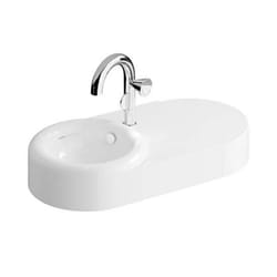 Lavabo Liquid 80 cm avec trou et avec trop-plein