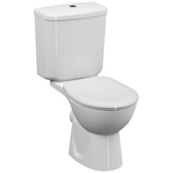Vitra - Pack wc à poser avec bride Arkitekt - En céramique - Blanc - Dimensions : 380 x 670 x 790 mm - Avec abattant - Sans mécanisme de fermeture