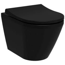 Vitra - Integra wc sans bride + Abattant avec frein de chute en Duroplast, Noir mat (7041-083-6285)