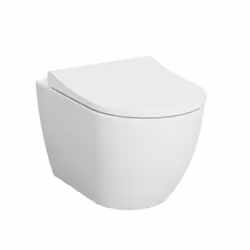 Caractéristiques du WC sans bride S60, fixations invisibles + Abattant softclose, Blanc (7510-003-6288) : Matière : céramique ...