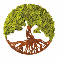 Wallxpert 931NTR1109, Flora, Panneaux MDF, Mousse, Marron, Vert, 440 mm, 6 mm, 440 mm