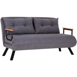 Les Tendances - Canapé 2 places convertible en tissu Sando